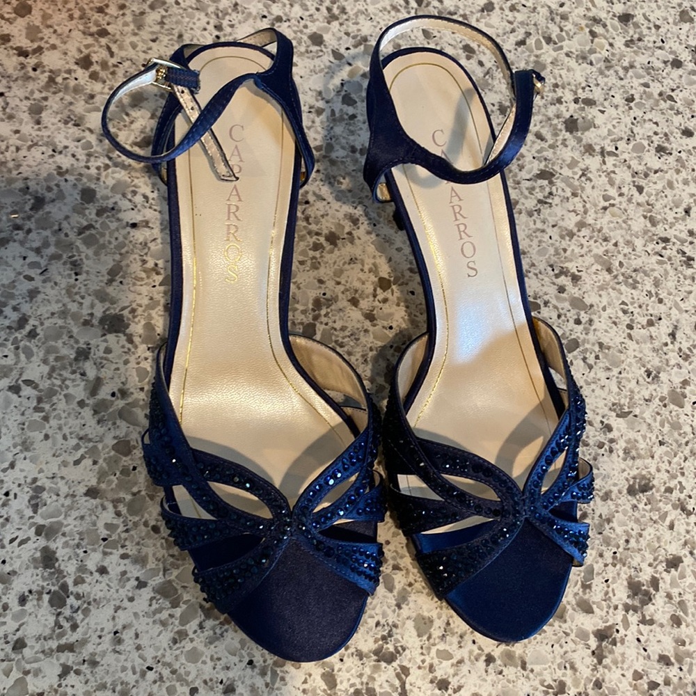 Caparros navy blue heels. Size 8